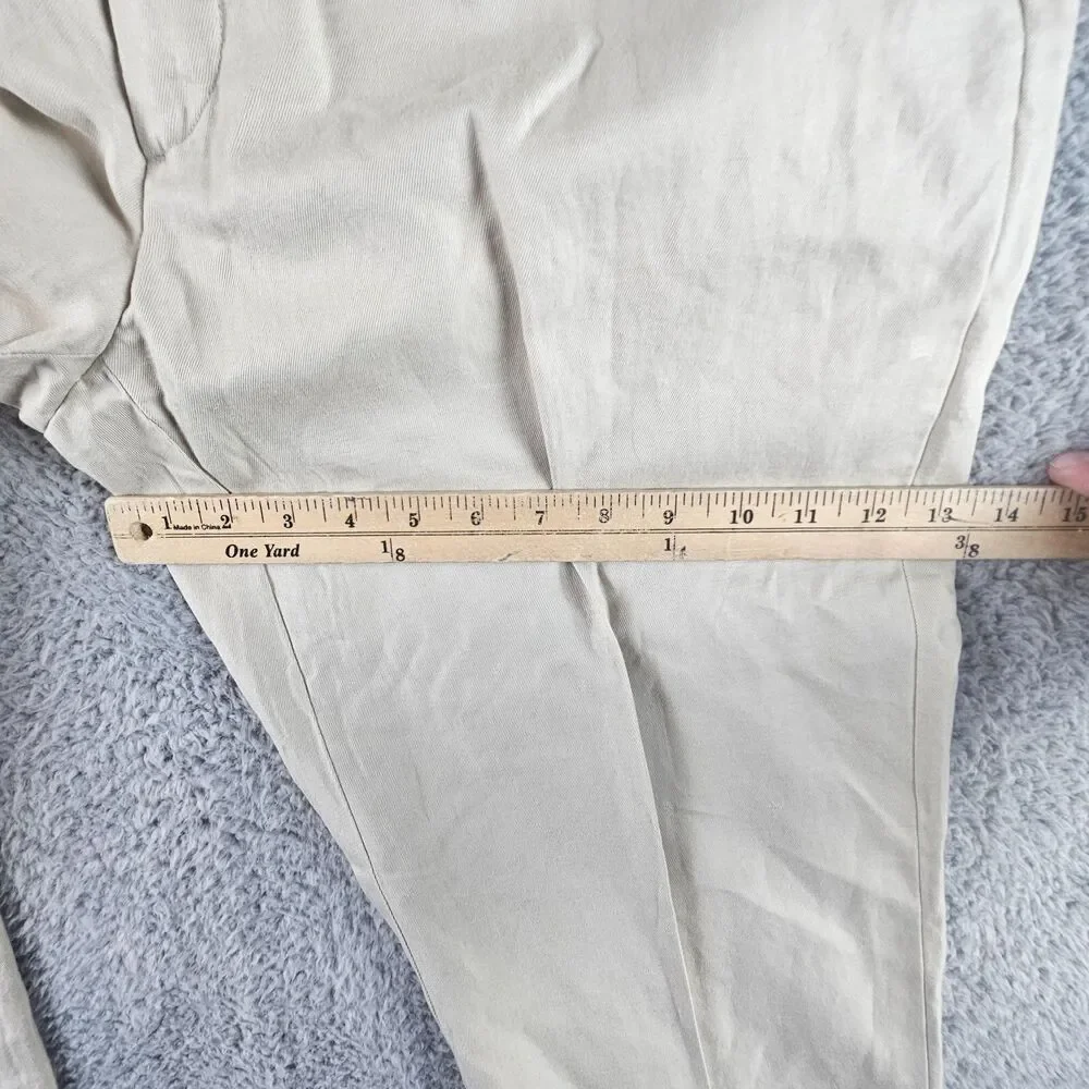 Banana Republic Pants Mens 36x31* Beige Linen Cotton Flat Front Lined Casual